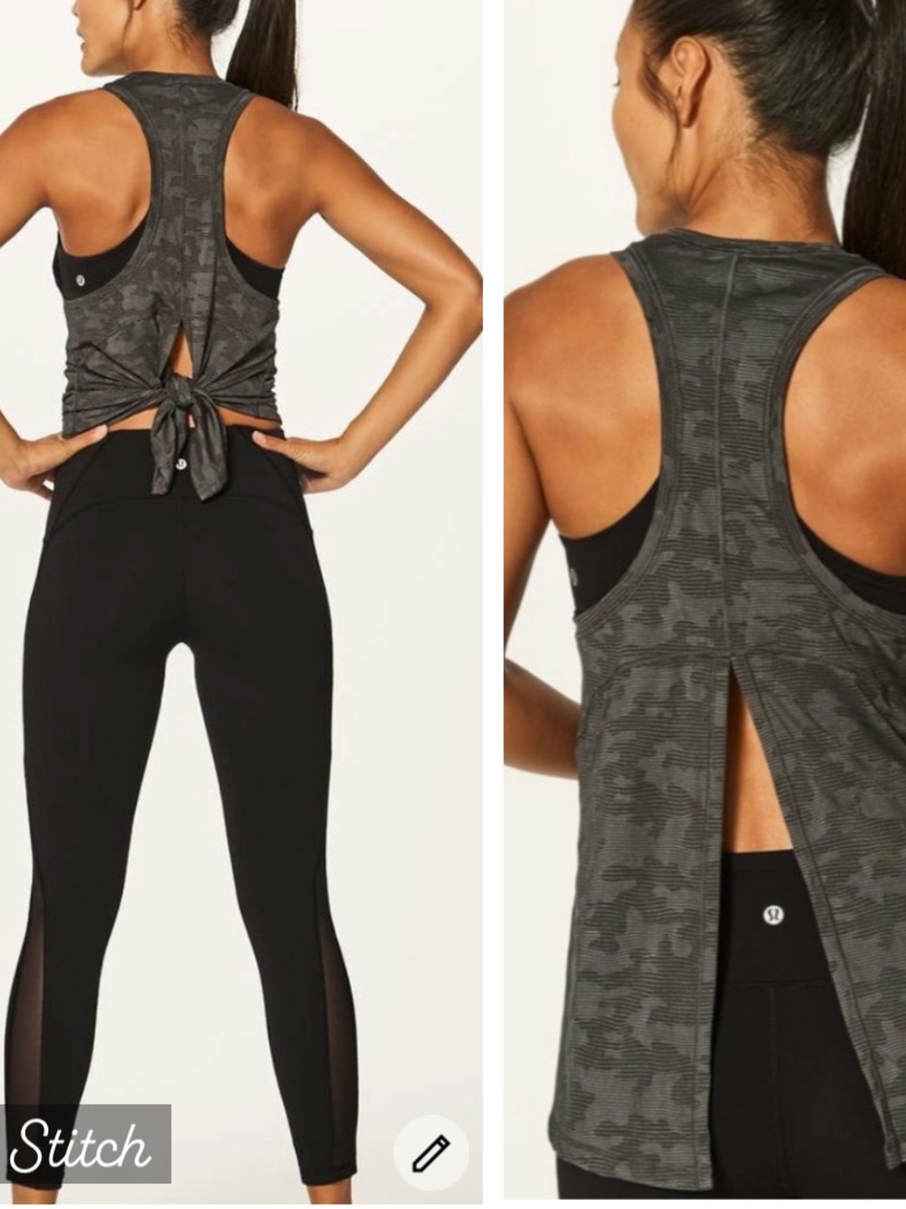 Lululemon miles ahead open back tank top